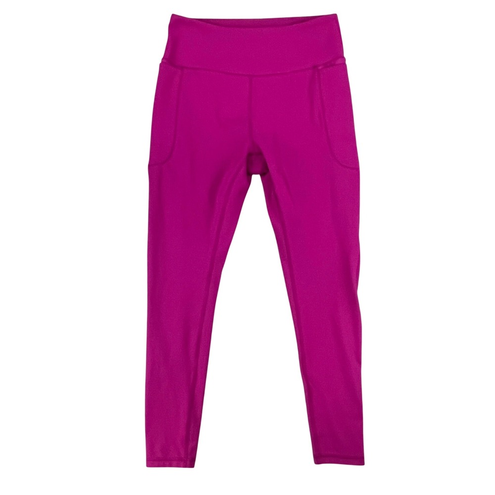 Spyder Active Womens Magenta Pink High Waisted Athletic Leggings with Pockets M